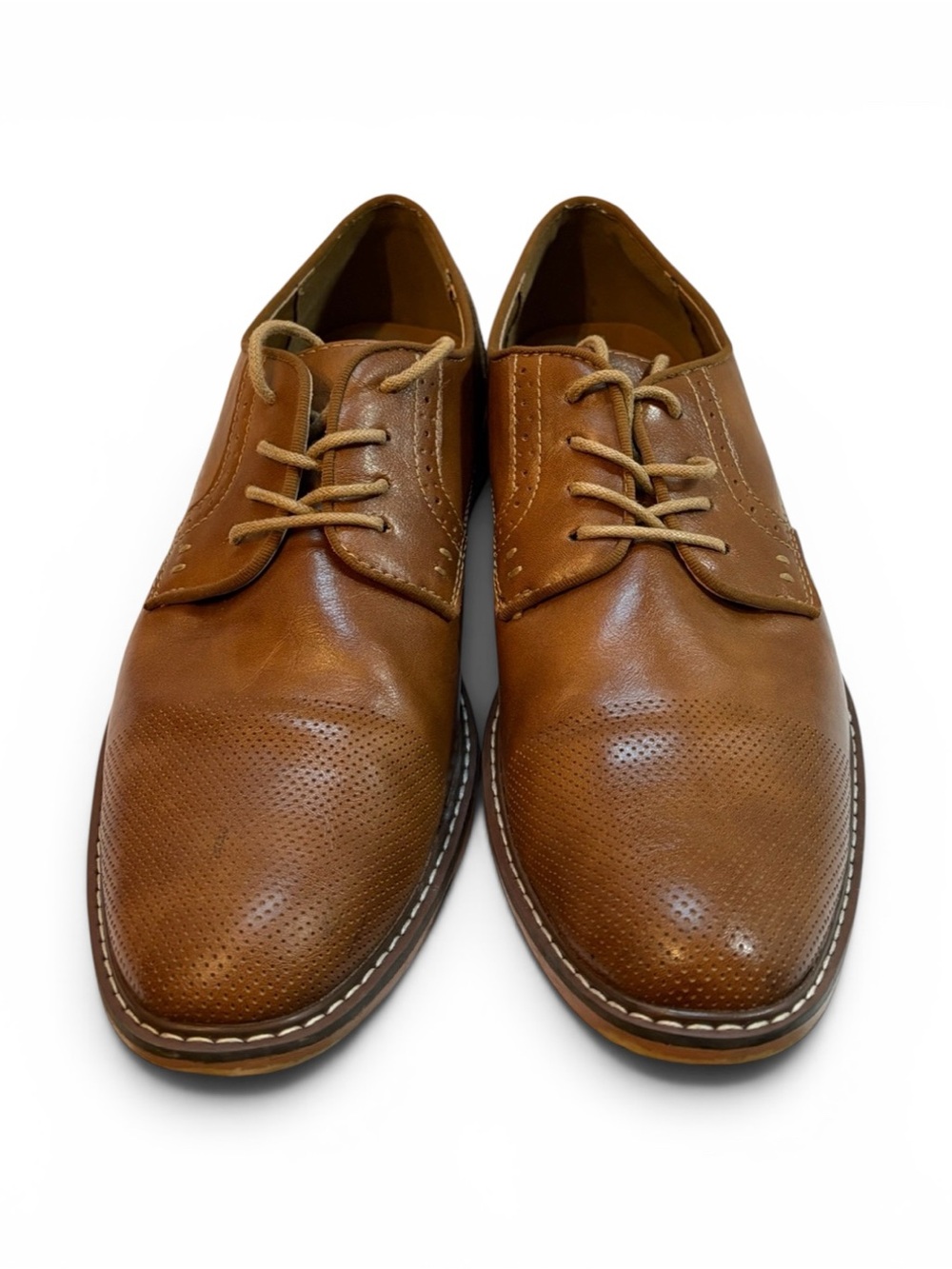 Steve Madden Men's Tan Leather Derby Lace-Ups 0021